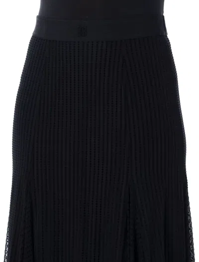 Givenchy Asymmetric Polka Dots Skirt In Tulle