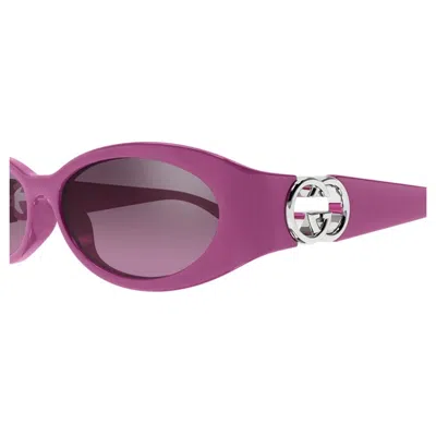 Gucci Pink Mirrror Gradient Oval Ladies Sunglasses Gg1660s 003 54