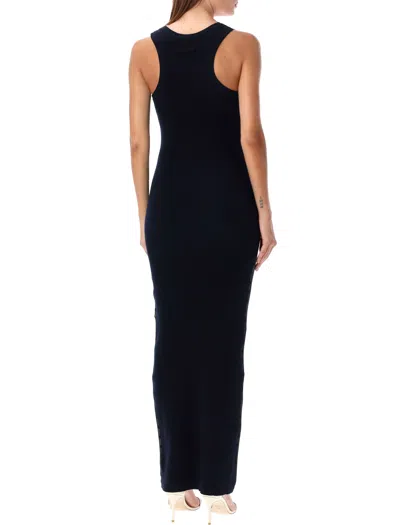 Jean Paul Gaultier Ribbed Mariner Double Layer Long Dress
