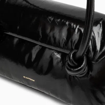 Jil Sander Women's Patent Leather Small Shoulder Bag In Black