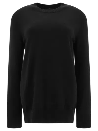 Jil Sander Medium-weight Crewneck Sweater Knitwear Black