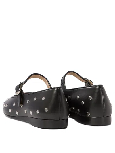 Le Monde Beryl Studded Leather Mary Jane Ballerina Flats