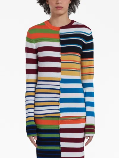 Marni Multicolor Stripe Wool Knit Sweater