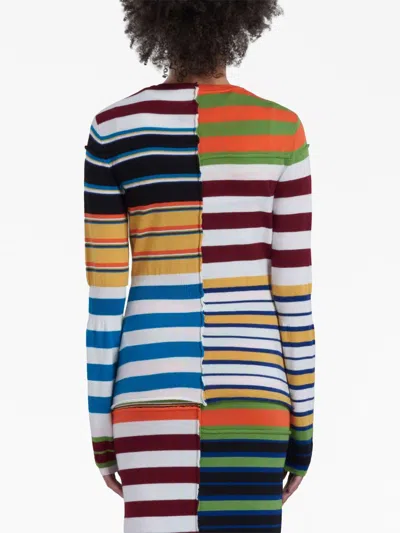 Marni Multicolor Stripe Wool Knit Sweater