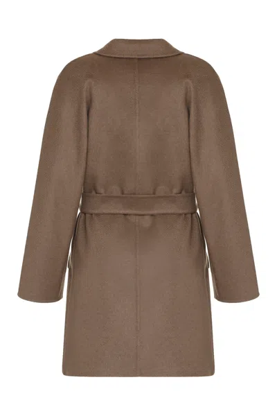 Max Mara Lapel Collar Belted Cashmere Coat