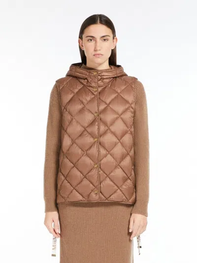 Max Mara The Cube Women's Trefa Puffer Jacket Brown | Size 44 | 2429296035600027