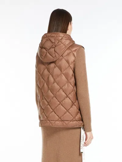 Max Mara The Cube Women's Trefa Puffer Jacket Brown | Size 44 | 2429296035600027