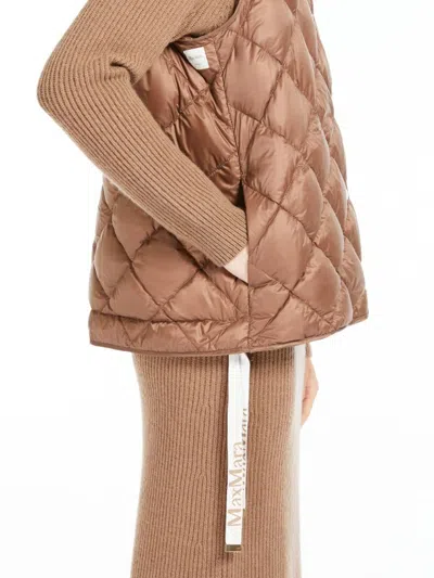 Max Mara The Cube Women's Trefa Puffer Jacket Brown | Size 44 | 2429296035600027