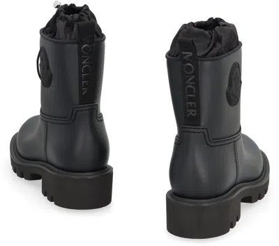 Moncler Stylish High-top Mini Boots With Drawstring Fastening 20 Cm In Animal Print