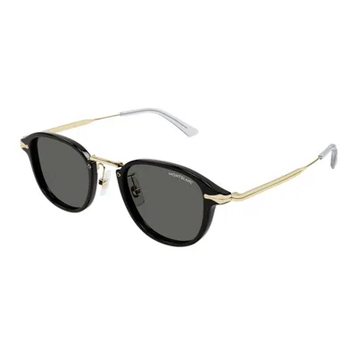 Montblanc Grey Square Men's Sunglasses Mb0155s 001 51