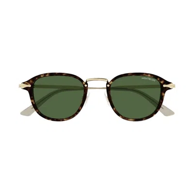 Montblanc Round Havana Sunglasses