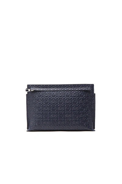 Loewe T Pouch In Navy Blue