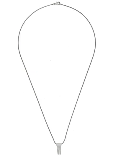 Rick Owens Necklace Mini Open Trunk Charm Palladio