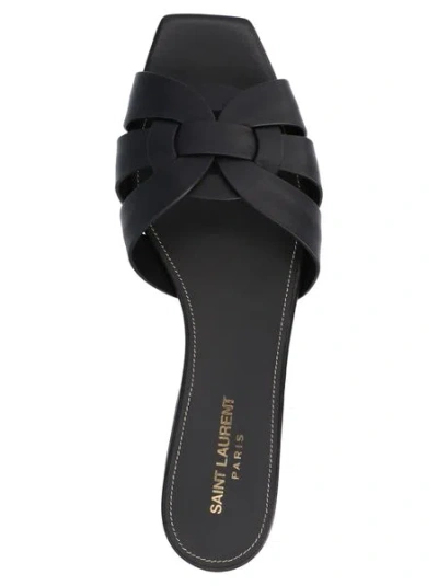 Saint Laurent Paris Women Tribute Mules In Smooth Leather
