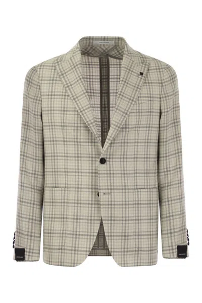 Tagliatore Men Check Pattern Jacket