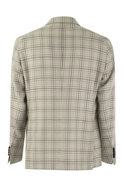 Tagliatore Men Check Pattern Jacket
