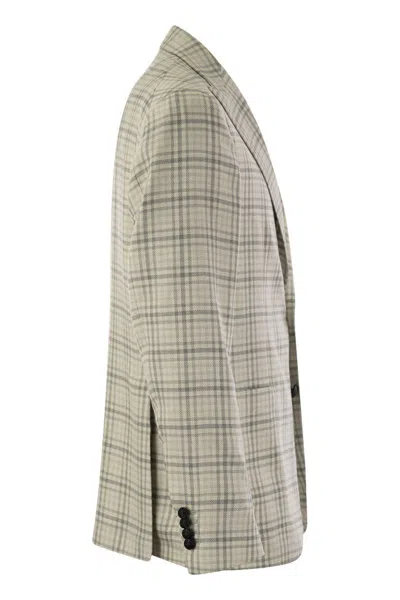 Shop Tagliatore Check Pattern Jacket