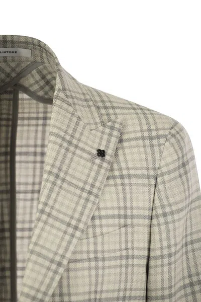 Tagliatore Men Check Pattern Jacket