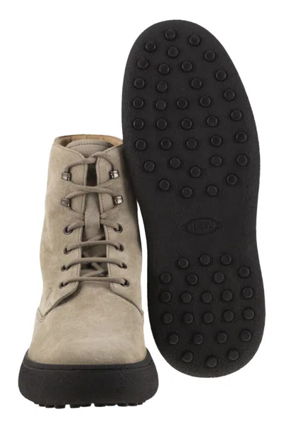 Tod's Urban Elegance Suede Ankle Boots With Chunky Sole, 4.5 Cm
