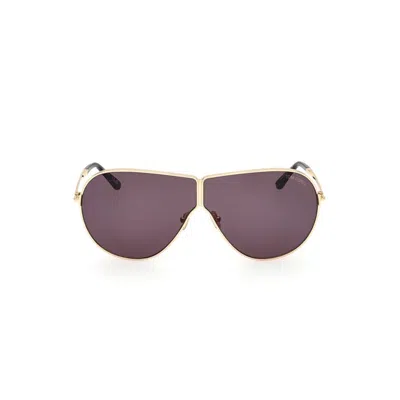 Tom Ford Keating 71mm Oversize Pilot Sunglasses In Gold