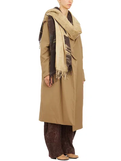Uma Wang Fringed Scarf In Brown