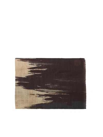 Uma Wang Fringed Scarf In Brown