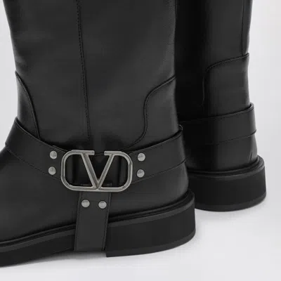 Valentino Garavani Vlogo Signature Black Boot