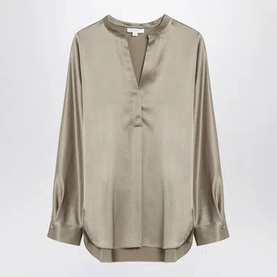 Vince V-neck Long-sleeved Silk Blouse