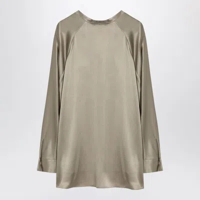 Vince V-neck Long-sleeved Silk Blouse