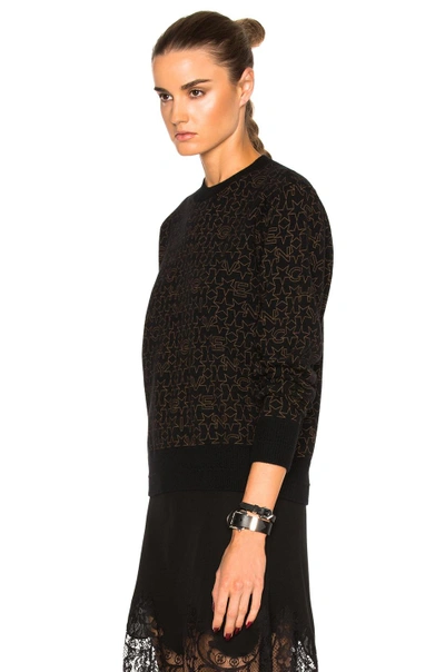 Shop Givenchy Logo Printed Sweater In Black