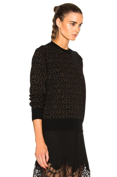 Shop Givenchy Logo Printed Sweater In Black