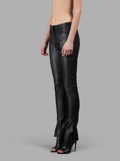 Shop Loewe Black Leather Trousers