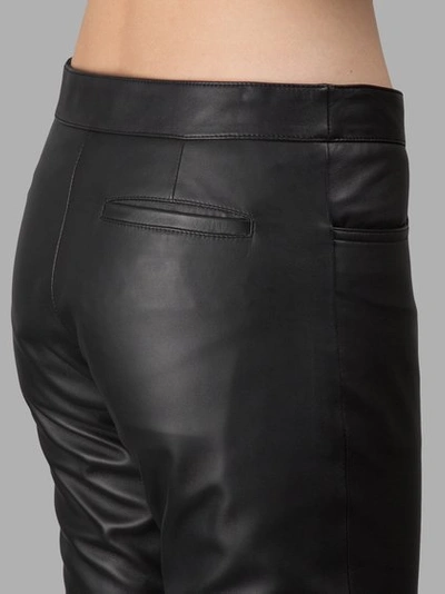 Shop Loewe Black Leather Trousers