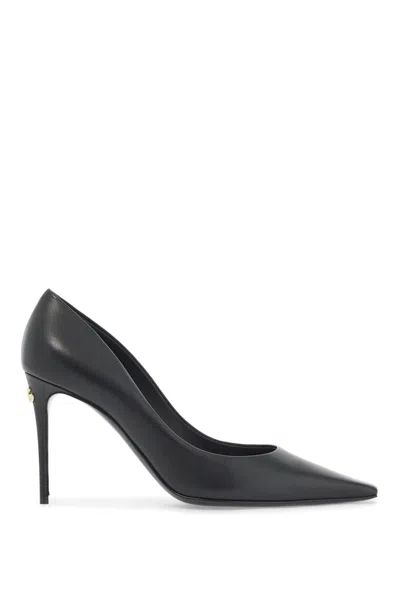 Dolce & Gabbana Black Pointed Pumps With Dg Detail