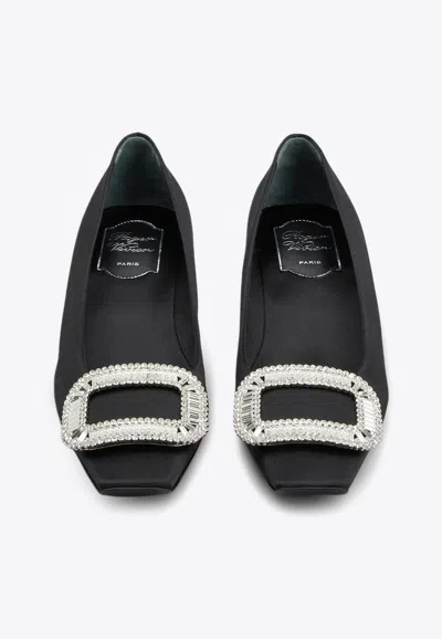 Roger Vivier Belle Vivier 45 Crystal Buckle Pumps In Black