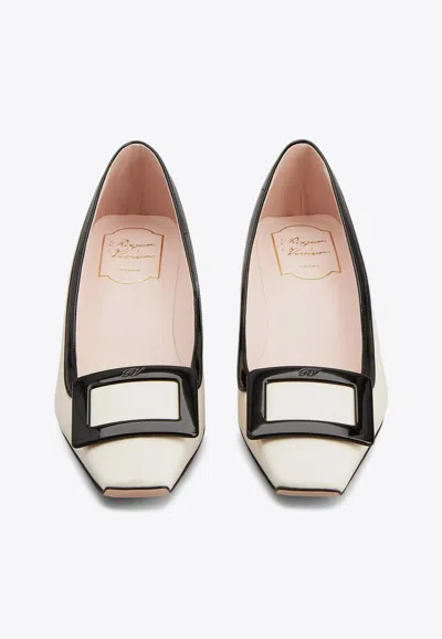 Roger Vivier Belle Vivier 45 Patent-leather Pumps In White