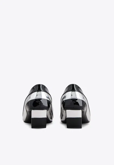 Roger Vivier Belle Vivier 45 Striped Pumps In Multicolor
