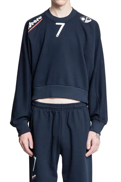 Prototypes Shrunken Sweatshirt In Blue