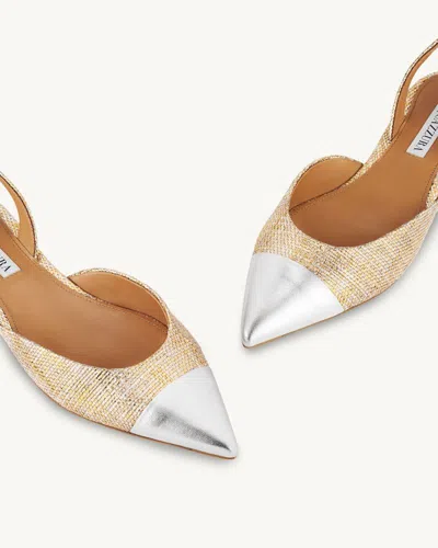 Aquazzura 10mm Milanese Laminated Leather Flats