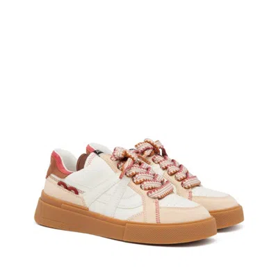 Ash Logo Embossed Sneaker Featuring Perforated Detailing