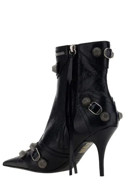 Balenciaga Cagole 50 Ankle Boots In Lamb Leather