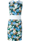 CARVEN FITTED FLORAL DRESS,200R12211311594