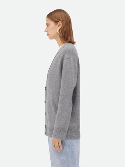 Bottega Veneta Powder Blue Stretch Cashmere Blend Cardigan