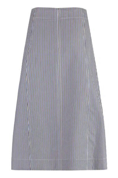 Bottega Veneta Women's Cotton And Linen Skirt | Size 40 | 786369v3zc0 Color 4012