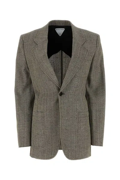 Bottega Veneta Knotted Melange Viscose Blazer Jacket