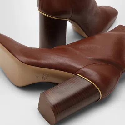 Shop Chloé Cognac-coloured Ambre Ankle Boot