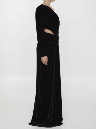 Costarellos Black Velvet Dress