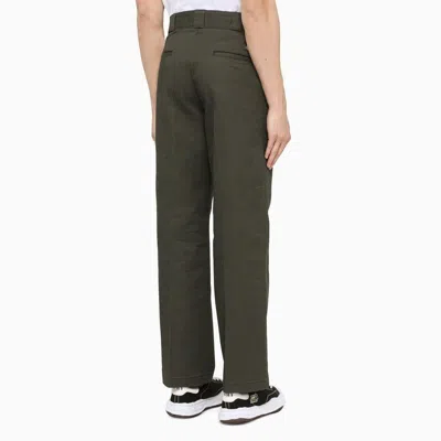 Shop Dickies 874 Olive Green Straight-leg Trousers