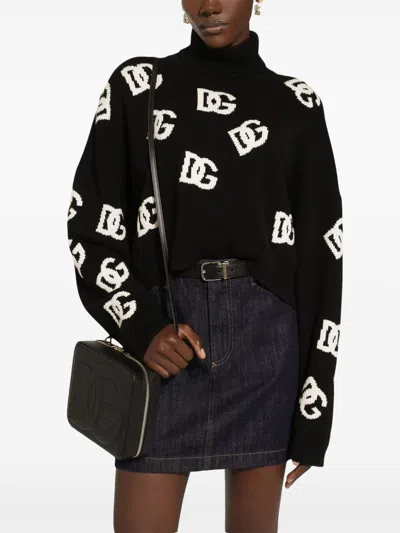 Dolce & Gabbana Intarsia-knit Logo Virgin Wool Jumper