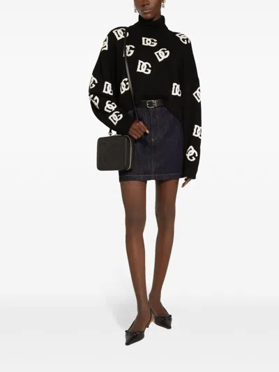 Dolce & Gabbana Intarsia-knit Logo Virgin Wool Jumper